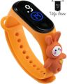 Cartoon Electronic LED Digital Watch Pink Heart, White Hello Kitty, Red Spider Man, Yellow Pikachu, Black Mikey, Royal Blue Captain, Light Green. 