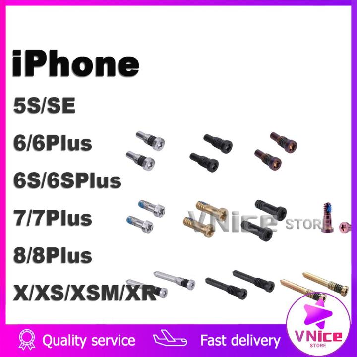 [2 PCS] Bottom Screws IPHONE 5s Se 6 6s 6p Plus 7 p 8 + X XS max 11 12 Pro Max XR Complete Screws Set