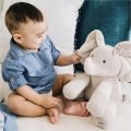 Hide and Seek Elephant Baby Animal Plush Toy Ears Move Electric Music Toy Play Games Talking Singing Dolls for Toddlers Gift. 