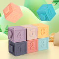 Children's soft rubber embossed large soft building blocks baby baby early education cognitive puzzle stacking can nibble toys. 