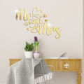Acrylic Sticker Seamless Elegant Sticky Mr Mrs Wall Decal. 