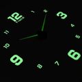 DIY 3D Luminous Wall Clock Neon Acrylic Glow Design Creative Quartz Large Size 24x24 for Living Room and Office. 
