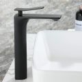 Alkhaleej Single Handle Single Hole Bathroom Washbasin Sink Faucet Washroom Basin Tall Mixer Tap, Painting Black. 