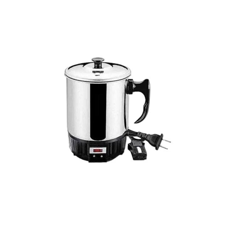 Electric Kettle - Black & Silver electric cup heating