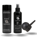 3IN1 King Caboki 27.5g Medium Brown + King Caboki Hair Hold Spray + King Caboki Hair Fiber Spray Applicator for Thinning Hair Care, Fill In Fine and Thinning Hair for an Instantly Thicker & Fuller Look - Best Value & Superior Formula. 