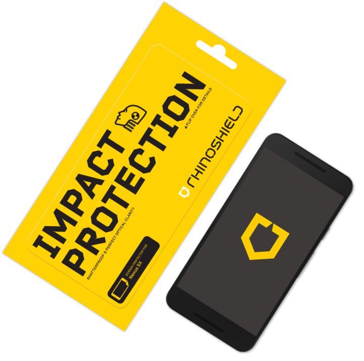 RhinoShield Impact Protection Screen Protector for Google Nexus 5X Front – Transparent