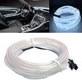 Car Interior Cooling LED Light Line , Neon Wire for Car 2M/6FT, LED Strip Light Neon Light, Under Dash Lighting, Car Interior LED Lights - White. 