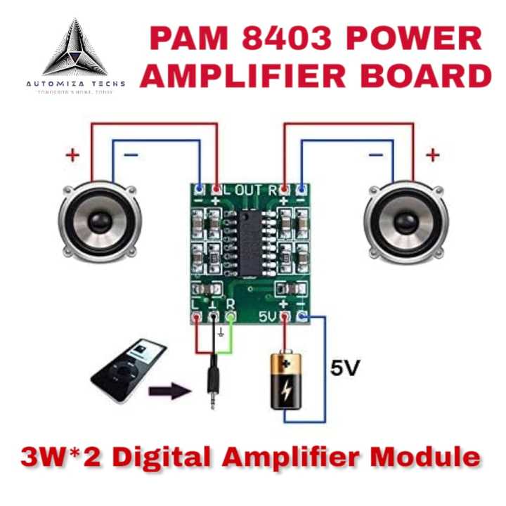 Pam8403 Module Easyeda PAM8403 module Super mini digital amplifier board 2 *3W Class digital ...