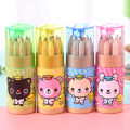 Manga 12 Color Pencils Crayons Set for Children Cute Anime Stationery Oily Colored Pencils for Drawing Sketch Art Supplies. 