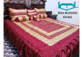 IFRA BEDDING STORE:8 Pcs Double Bed Sheet King Size Fancy Bridal Bed Sheets Set. 
