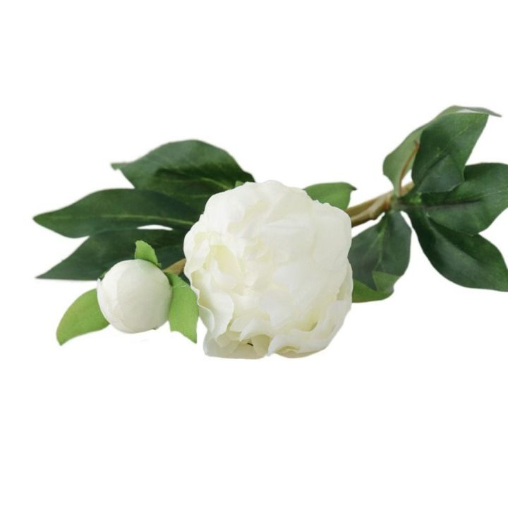 Wedding Bouquet 2 Heads Artificial Peony Flowers Real Touch Realistic ...