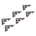 10Set Antique Flat‑Angle Edge Guard Triangular Wood Box Corner Protector Cove WI. 