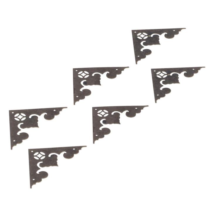 10Set Antique Flat‑Angle Edge Guard Triangular Wood Box Corner Protector Cove WI