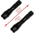 High-Intensity Zacro 1000 Lumen T6 LED Flashlight – Premium Metal Torch, Water-Resistant & Super Strong Telescopic Zoom, 5 Lighting Modes, Tactical Design for Camping, Hiking, Emergencies & Outdoor Adventures – Dual Powered Rechargeable 18650/ AAA battery. 