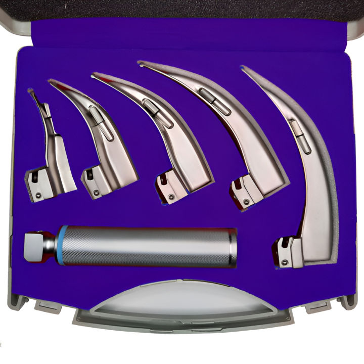 Laryngoscope A Set Of 5 Heads With Case Specifically Designed For ENT Doctors, Surgeon's