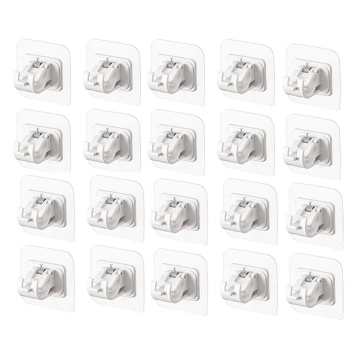 20Pcs Household Appliances Refrigerator Hook Bracket Wall Curtain Hanging Fixed Clip -B