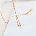【Closing sale 】Steel Non-Fading Necklace One Diamond Collarbone Chain Rose Luxury High-End Single Zircon Elegant Versatile. 