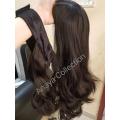 2 pieces - Full head cap Natural Wig for women - front band + Center / middle  partition Wig. 