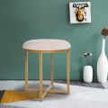 Velvet Cushion Stool X Base Designee For Home Dressing Stool Single Stool Ottoman Stool Fancy Golden Stool Bar Stool Wrought iron. 