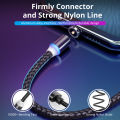 For Samsung Rotate Type C Micro USB 360° Magnetic Cable Galaxy Samsung Galaxy A02 A3 J2 J5 J7 Pro M01 CORE 1M 2M Galaxy S7 S6 S5. 