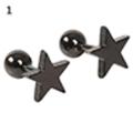 1 Pair Uni Pentagram Pattern Alloy Ear Stud Earring Jewelry Charms for Party. 