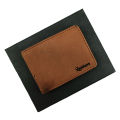 Small Size Camel Color Leather Wallet. 