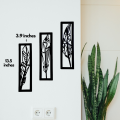 3D Leaf Wooden Wall Art Premium Quality with Abstract Leaf Design for Room & Wall Décor Self-adhesive 3 panels, each measuring 3.9 by 13.5 inches, for the living room, children's room, bedroom, and hallway. 