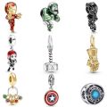 [ New ] None logo Panjia Marvel Avengers Series diy Bead Bracelet Iron Man Black Panther Hulk. 