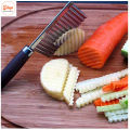 Potato French Fries Cutter Wavy Crinkle Knife Stainless Steel Serrated Blade Slicing Vegetable Fruit Slicer Kitchen Tool. 