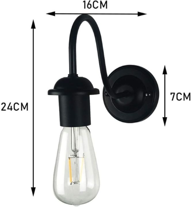New%20Modern%20Black%20Metal%20Gooseneck%20Wall%20Mounted%20Lamp%20With%20An%20E27%20Bulb%20Holder%20Best%20For%20%7C%20Home%20%7C%20Office%20%7C%20Indoor%20Lighting%20%7COutdoor%20Lighting%20%7CTV%20Lounge%7C%20Bed%20Room%20etc%20-%20Image%207