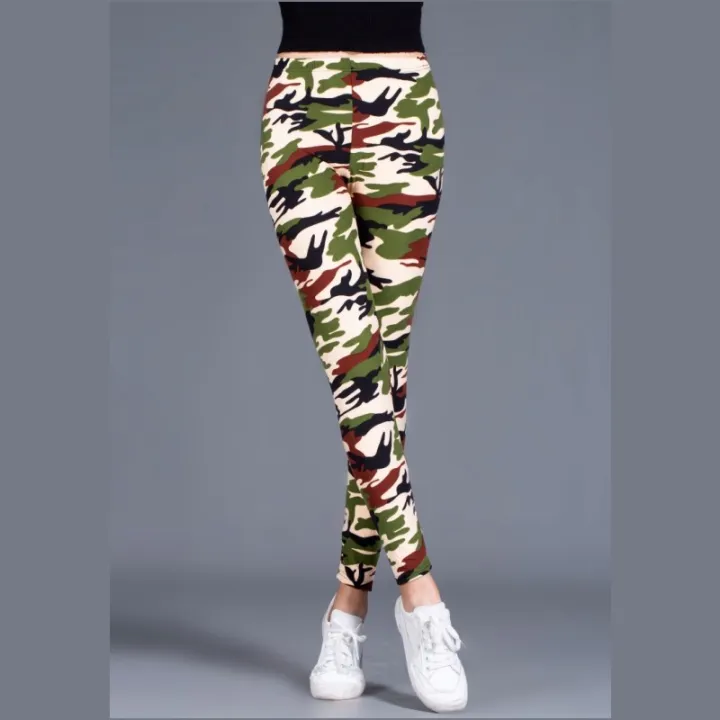 Fashionable%20Camouflage%20Outer%20Wear%20Leggings%20Brushed%20Cotton%20Printed%20Women's%20Large%20Size%20Stretch%20Slimming%20Skinny%20Pants%20Cropped%20Pants%20-%20Image%203