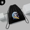 Astronaut Space Black Drawstring Bag For Boys & girls. 