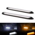 Universal DRL LED Headlight Strip 9-inch Light Daytime Running Turn Signal Lamp 2 Pcs Set. 