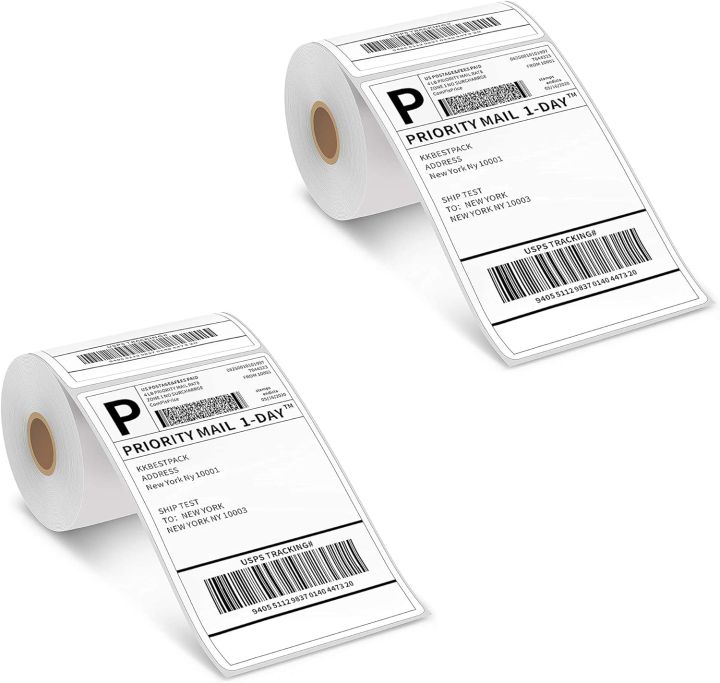 Pack Of 4 ,4”x 6” Direct Thermal Shipping Labels (250 Labels Per Roll)
