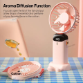 USB Handheld Mini Fan Foldable Portable Neck Hanging Fans 5 Speed Rechargeable Fan with Phone Stand and Display Screen. 