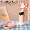 USB Handheld Mini Fan Foldable Portable Neck Hanging Fans 5 Speed Rechargeable Fan with Phone Stand and Display Screen. 