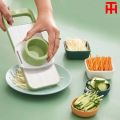 Vegetable Slicer, 5 in 1 Mandoline Slicer for Kitchen, Multifunctional Vegetable Cutter Grater Slicer with 5 Interchangeable Stainless Steel Blades, Potato Slicer Crinkle Cutter Onion Cutter Carrot Julienne Peeler for Salad – Kitchen Accessories. 