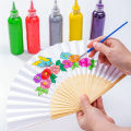 1/3Pcs White Hand-painted Foldable Paper Fan Portable Wedding Party Hand Fan Gifts Chinese Style Vintage Decoration Child DIY. 