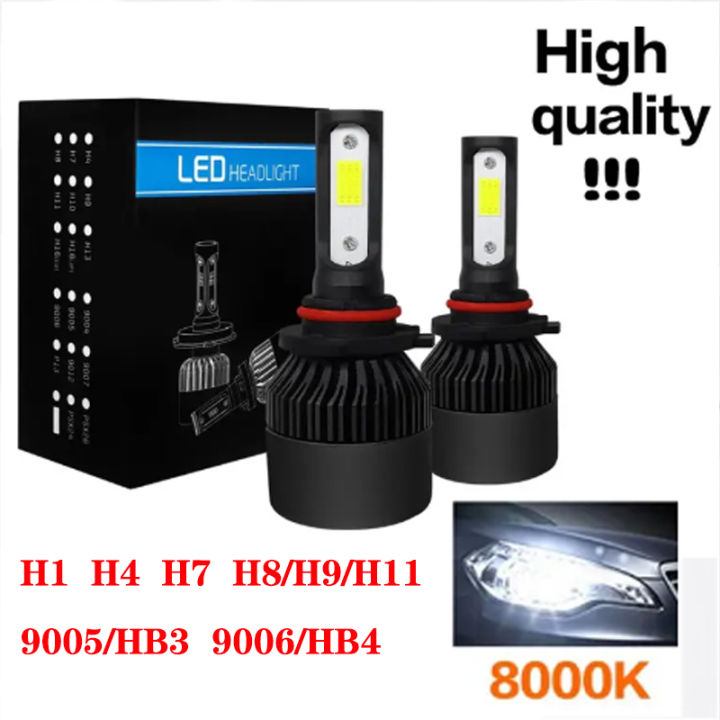 1 Pair LED H1 H8 H9 H11 H4 8000K  9005 HB3 9006 HB4 H7 Car Headlight 10000LM Auto LED Headlight