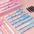 Soft Theme Ink Pen For Girls And For Boys Fountain Pen Set With Erasable Blue/Black/Red Ink Gift For Kids Smooth Writing School Stationery Office Supplies - 3556. 