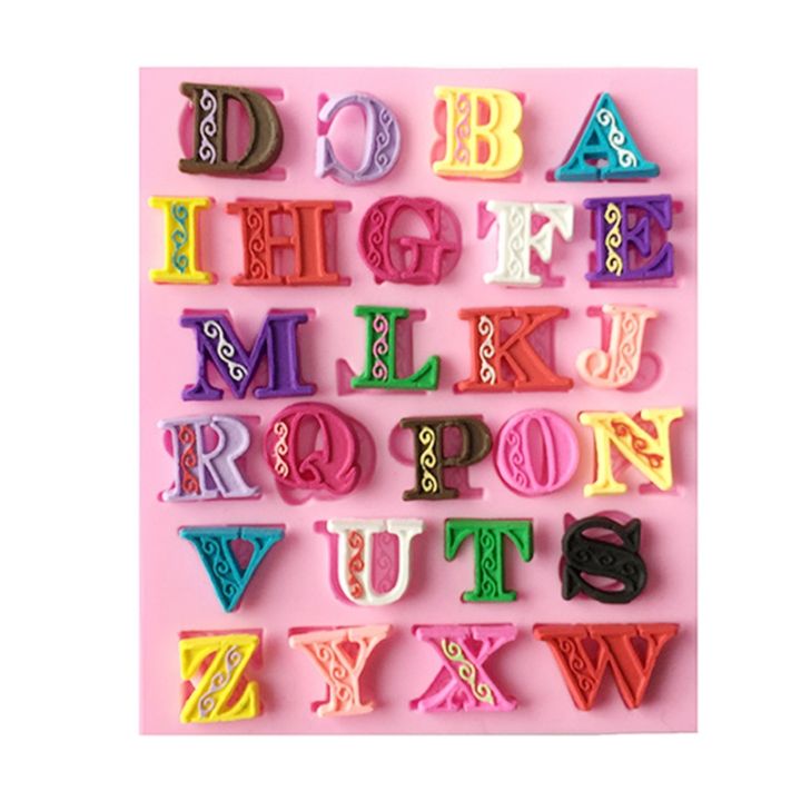 3D English Alphabet Silicone Fondant Mold Cake Chocolate Sugarcraft