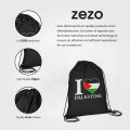 Free Palestine Flag Drawstring Bag - Palestine Bag Digitally printed on cloth by Zezo. 