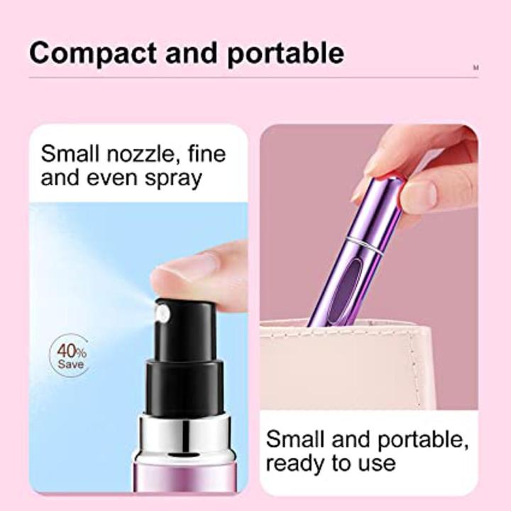 Travel Refillable Perfume Atomizer Mini Perfume Set Empty Travel Size Spray Bottle Portable Pocket Easy Atomizer for Cologne Perfume Travel Cologne Sprayer