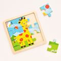 Baby Wooden Montessori Puzzle Child Game Wooden Puzzle 3D Cartoon Animal Puzzle Babies Toys Puzzles For Kids 1 2 3 Year Old. 