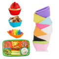4 Pcs Silicone Lunch Box Dividers, Bento Bundle Lunch Box Dividers For Kids Lunch Accessories WANNA. 