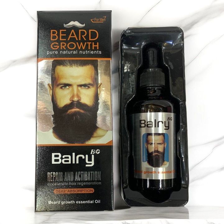 Balry BEARD GROWTH Essential Oil Repair & Actibation Accelerate Hair regeneration Original Out Class Quality Best Results 50ML Most Demanding Item