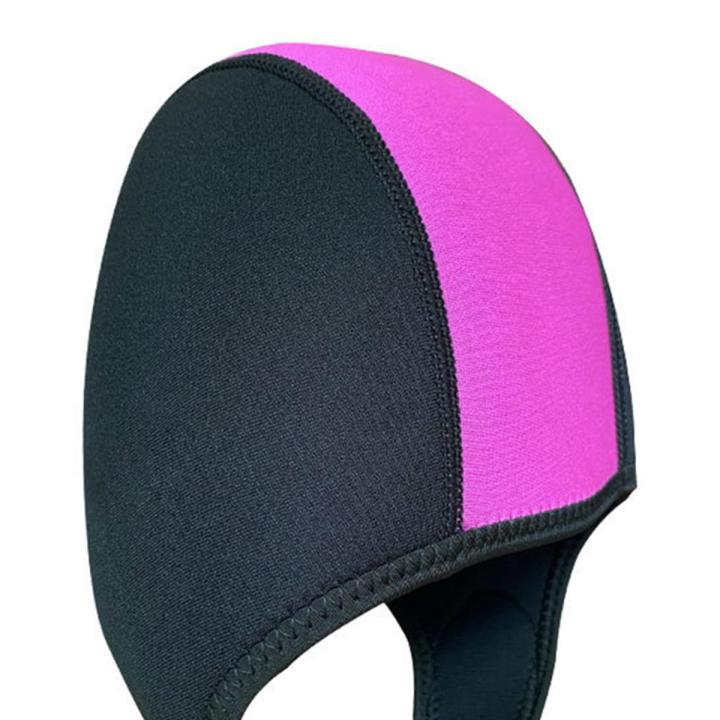 Thermal Swimming Cap Neoprene Diving Hood with Chin Straps,Scuba Swimming Caps Blue