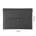 Leather A4 file folders Versatile Black Large capacity Paper storage bag Package Brown Pocket folders for Office supplies Document organization Business meetings Students Home organization. 