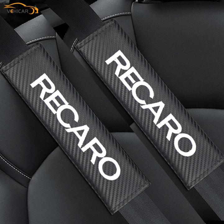 VEHICAR 2PCS RECARO Cars Seat Belt Cover Shoulder Protector Vehicle DIY Kids Baby Care Seat Belt Pad Car Relax Set