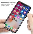 For iPhone 6 Plus / 6s Plus Luxury Hybrid Tempered Shine Back Glass with Soft Silicone Bumper Cover. 